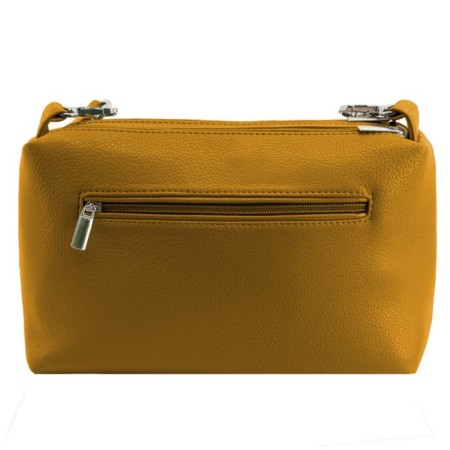 Female bag, artificial leather, yellow 17x12x20 cm-1