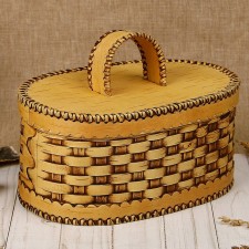 Wicker breadbuilding 25 × 17 × 21 cm, birch bark