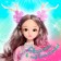 Fairytale doll "Princess Mermaid", purple color