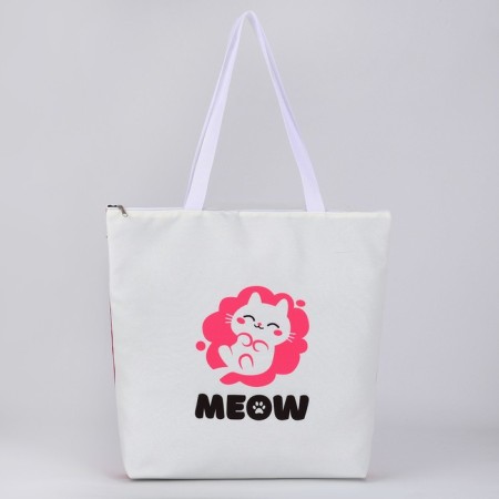 Шопер Meow, на молнии, 37х32х10см-4