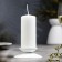 Gadal N "Gadal N" metal per 1 candle, 7.3x3 cm, white