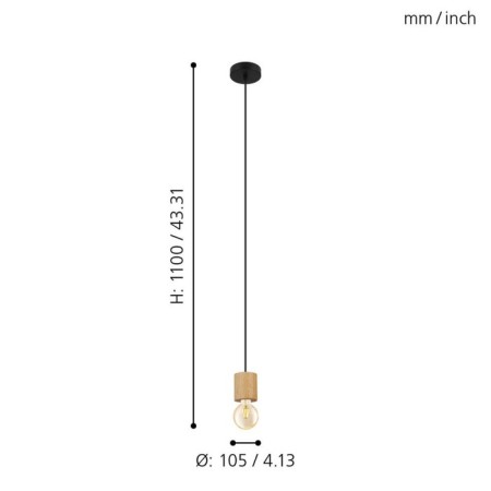 Turialdo 1x28W chandelier E27-2