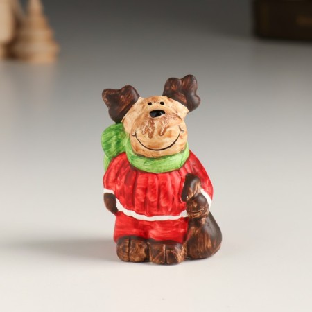 Polystone souvenir "Losik in the winter outfit" MIX 4.3x3x7 cm-1