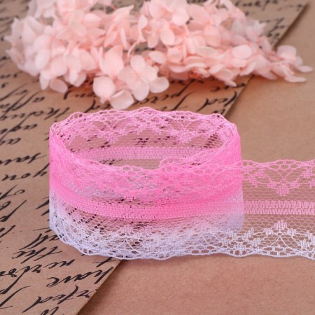 Capricon lace "Gradient", 35 mm × 10 ± 1 m, pink/lilac # 3 color