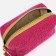 Cosmetic bag with a lining, raspberry color