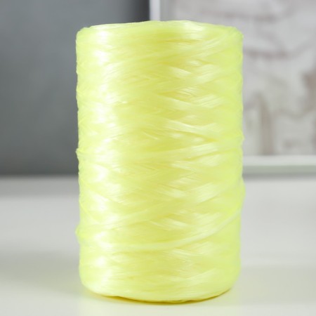 Yarn "for knitting washcloths" 100% polypropylene 400m/100 ± 10 g in the shape of a cylinder (lemon)-3