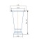 Support is adjustable, square orc-75 k, n = 75 mm, matte chromium color