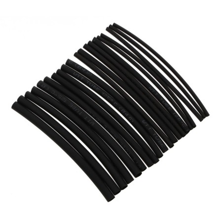 The heat -assigned tube 2/3/4/5 set (diameter 2/3/4/5 mm, 10 cm), 20 pcs, black