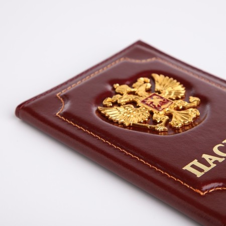 Cover for passport, burgundy color-3
