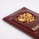 Cover for passport, burgundy color
