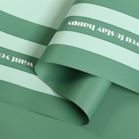 Matte film for flowers "Boston", green, 57 cm x 5 m