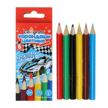 Pencils 6 colors mini calligrata "machine"-4