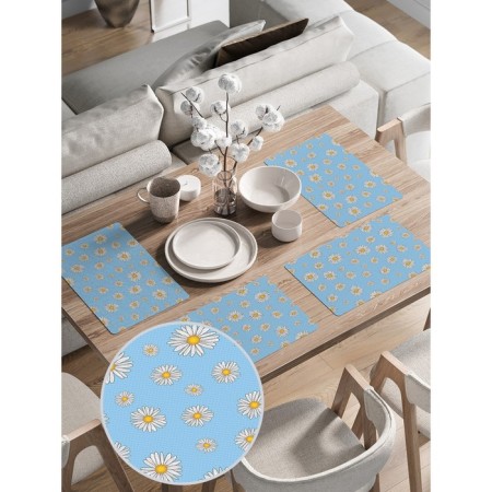 Set of napkins for setting the table "Field chamomile", rectangular, rounded edges, size 30x46 cm, 4 pcs-1