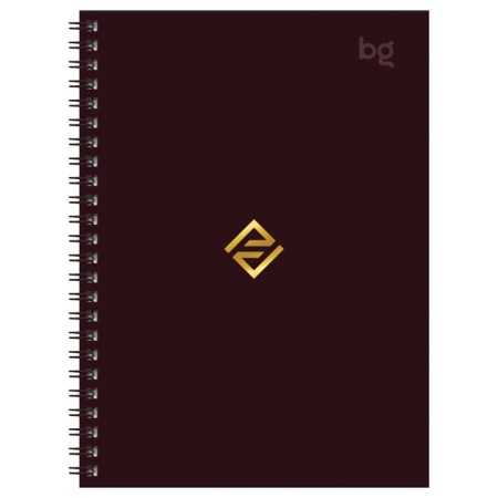 Note book A6, 120 sheets in a cage on the rowing "Monocolor/Classic", a solid cover, matte lamination, foil embossing, mix-4