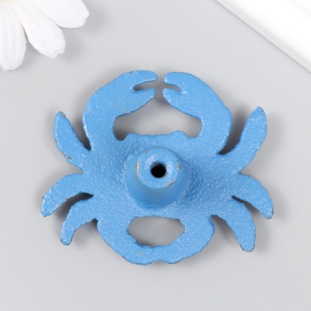Handle door cast iron "Krabik" Blue with a patina 5.8x7 cm-3