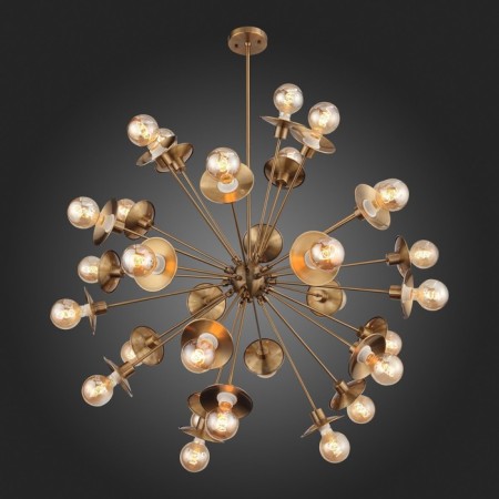 Suspension lamp ST LUCE. SL1111.303.30. Guido. 30x40 watts, e27, 100x100 cm, brass color-4