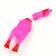 Toy squeak "thoughtful chicken" small for dogs, 16.5 cm, bright pink
