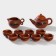 A set for the tea ceremony ceramic Dragon, 10 items: 8 PIAL 35 ml, kettle 200 ml, hour 150 ml, brown color