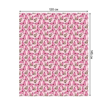 The tablecloth “Many butterflies”, rectangular, Saten, size 120x145 cm-1