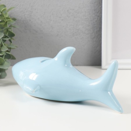 Piggy bank Ceramics "Blue Shark" 24.5x12.5x11 cm-2