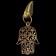 Hamsa-Talisman keychain, natural amber