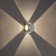 Facade lamp “Cube”, FSD-014, 4 W, 3000K, 2 rays, IP65, 220 V, metal, white