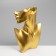 A bust for jewelry, half a face, a hole for an earring, 18 × 5 × 26, color gold