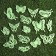 A set of luminous decor "butterflies"