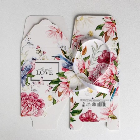 Gift folding box, packaging, “flower”, 12 x 12 x 12 cm-4