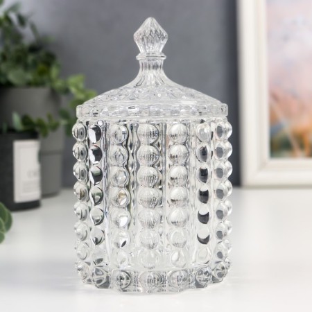 Casket glass cylinder "Bubbles and dome" Transparent 16x8.5x8.5 cm