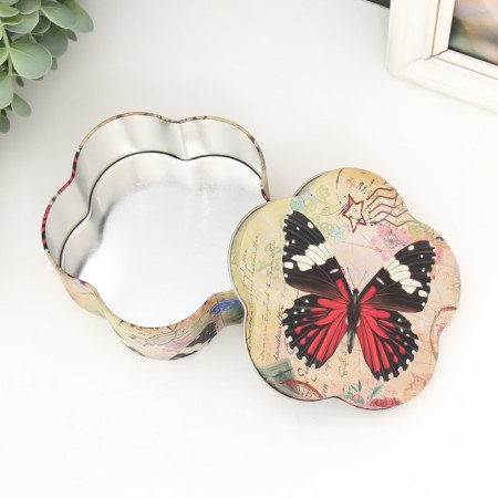 Casket Metal Flower "Butterfly. Retro" 5x12.5x12 cm-2