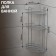 Bathroom shelf is an angular 3-tier, 21.5 × 21.5 × 58.5 cm, color chromium