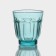 Low glass glass "Roman", 250 ml, turquoise color