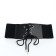 Women's belt, width 10 cm, black color