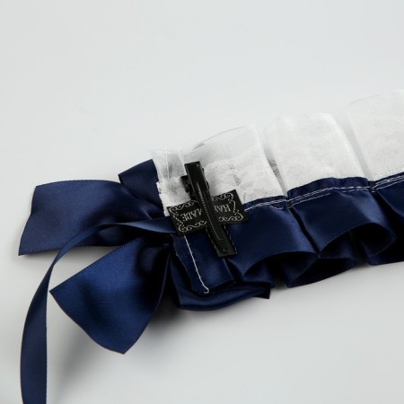 Carnival bandage "Lolita", the color is blue with white lace-5