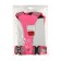 A signal vest, reflecting with an adjustable size, pink, LED signal, 4 modes