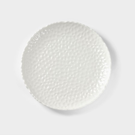 Ceramic dining "airiness", d = 25.5 cm, white color