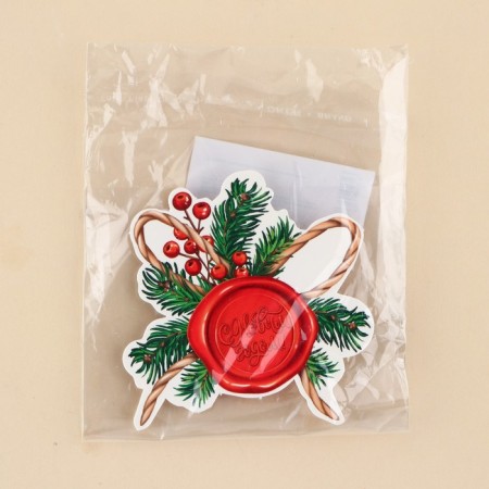 Schildik decorative for the gift "Surgut with needles", 6.3 x 6.7 cm, New Year-3