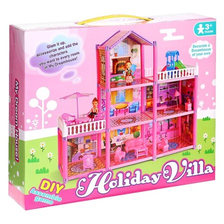 House for dolls "Cottage" with dolls and accessories-11