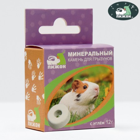 Mineral stone "Pigger" for rodents with coal, 12 g-7