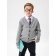 Cardigan for the boy Pure Love, height 122 cm, color gray