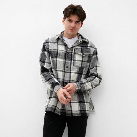 Male shirt in MIST cage, size 46, black/white-5