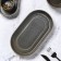 Porcelain Oval Magistro Urban, 450 ml, 24 × 13.7 × 2.7 cm, gray color