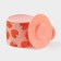 Ceramic mug with silicone lid of the strawberries, 350 ml, red color