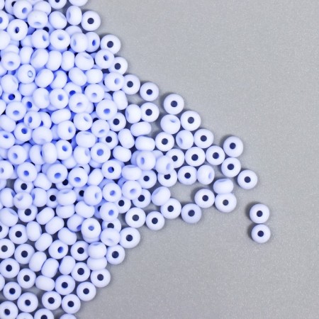 Glass 8/0 "Marshmallow. Matte. Blue" 10 g
