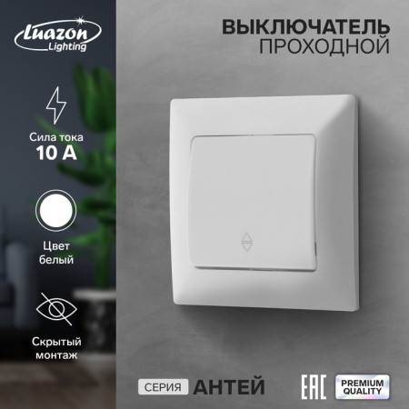 The circuit breaker Luazon Lighting "Antei", 10 A, 1 key, hidden, white