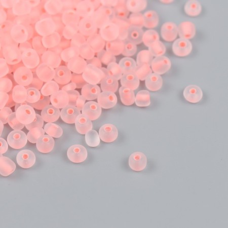 Glass beads 6/0 "coral" shines UV 450 g