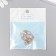 Decor for creativity metal, rhinestones "Swan with pink stone" 2x1.2 cm