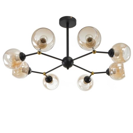 Chandelier 74101/8 8x60W E27, black/gold, 85x85x45 cm-1