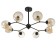 Chandelier 74101/8 8x60W E27, black/gold, 85x85x45 cm